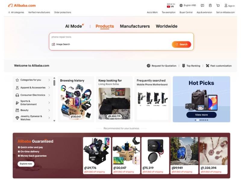 Nhập hàng Alibaba chính ngạch