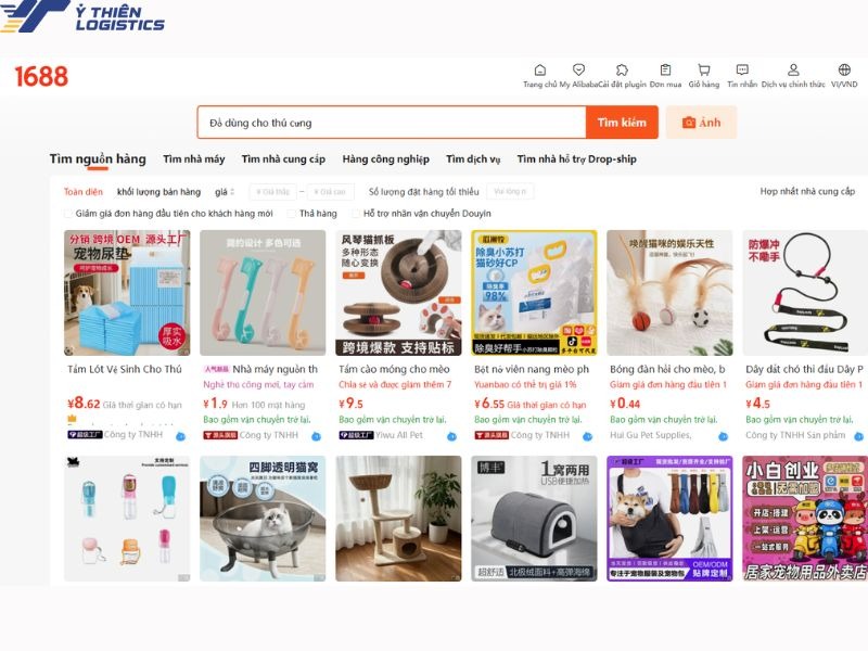 nguồn hàng phụ kiện chó mèo
