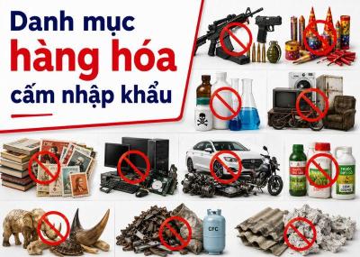 Cập nhật danh mục hàng hóa cấm nhập khẩu vào Việt Nam mới nhất 2026